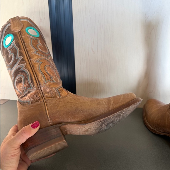 TECOVAS Brown Western Leather Boots size 7 - Picture 6 of 16